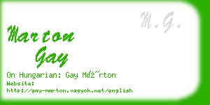 marton gay business card